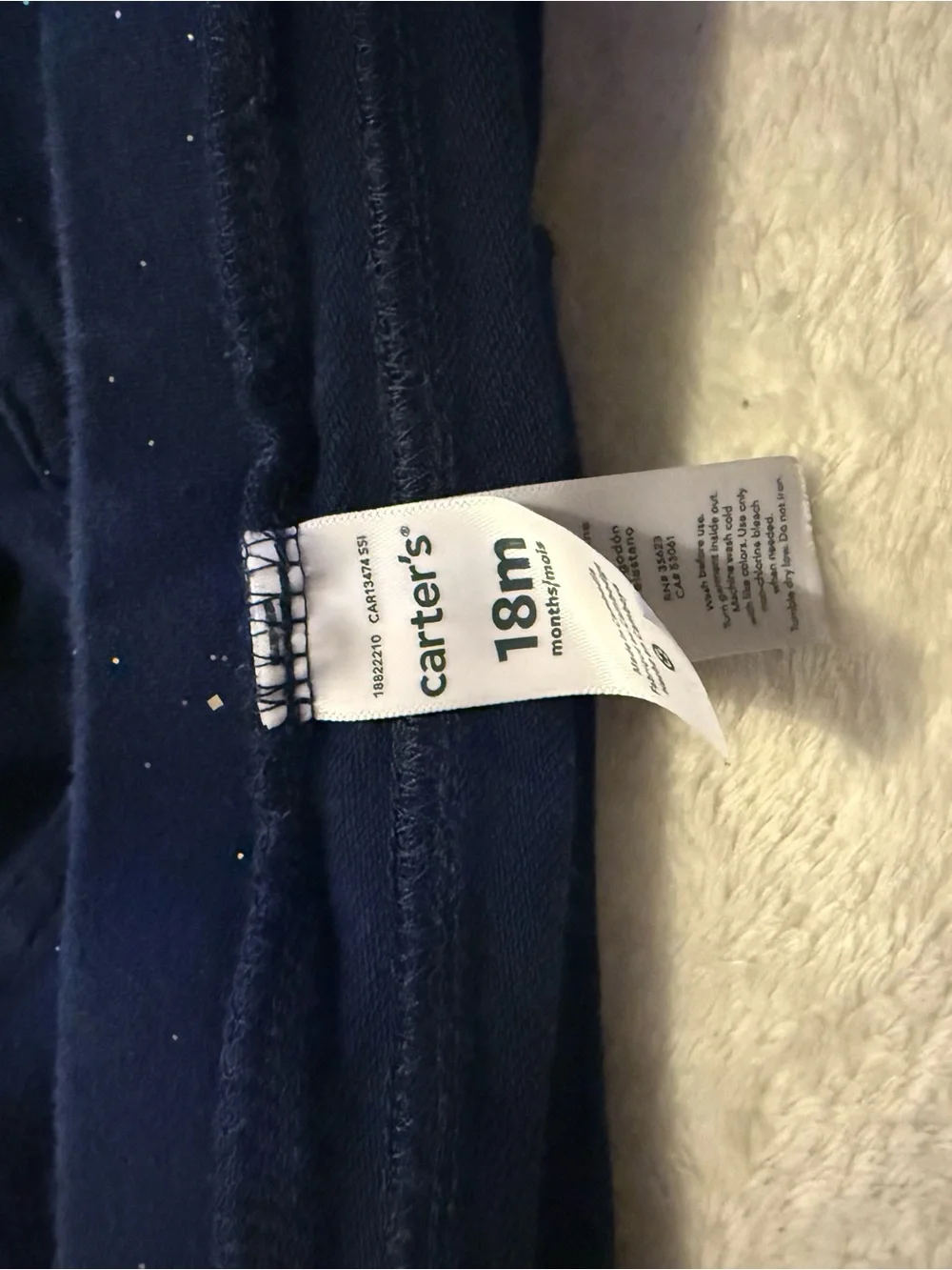 Carter's Black Leggings with Silver Sparkle